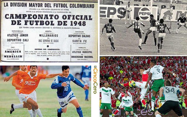 Todos los formatos de campeonato que se han jugado en el fútbol colombiano